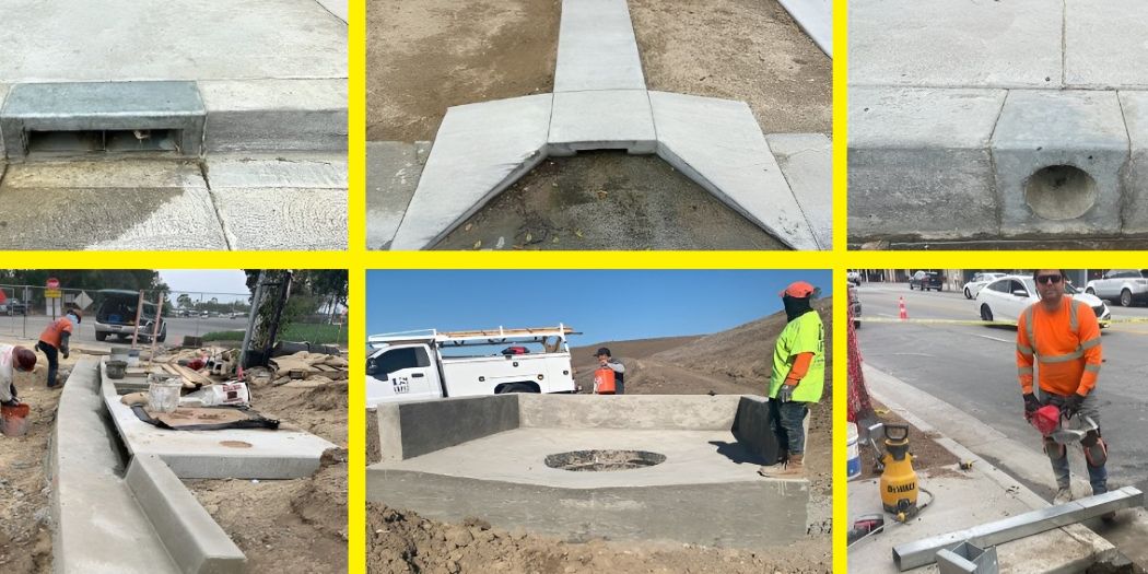 azusa curb drain manhole catch basin installation contractor